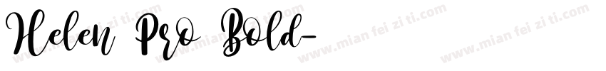 Helen Pro Bold字体转换